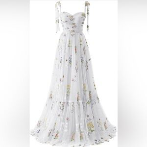 White Tiered A-Line Maxi Skirt for Resort Wear